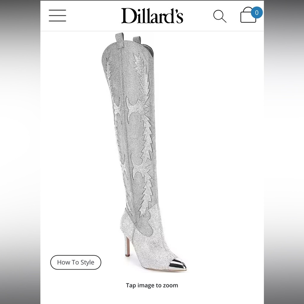 Gianni Bini KatyannaTwo Over-the-Knee Rhinestone Embellished Western Dress Boots
